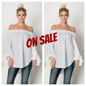 White Off the Shoulder top